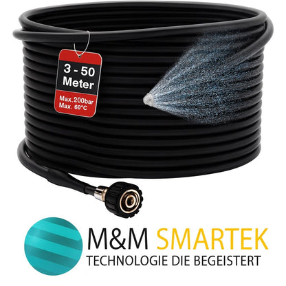 10m 7 teilig Rohrreinigungsschlauch PROFESSIONAL Set für Kärcher Kränzle HD HDS16