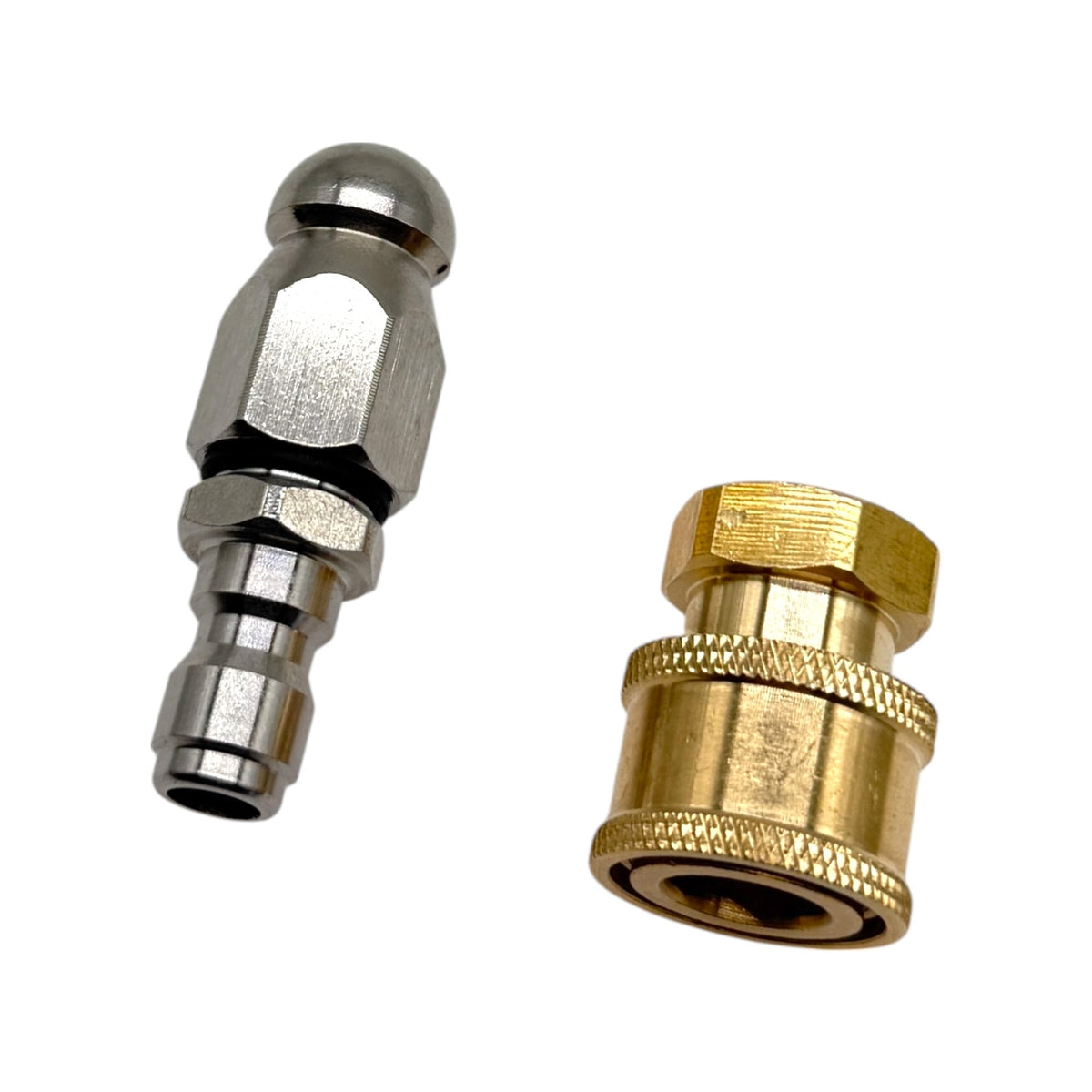 Edelstahl Kanalrohr Reinigungsdüse 2 teilig mit 1/4" Schnellkupplung starr5