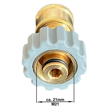 Hochdruckreiniger Schnellkupplung 1/4" zu M21 x1,5 IG Verbinder Adapter Kupplung4