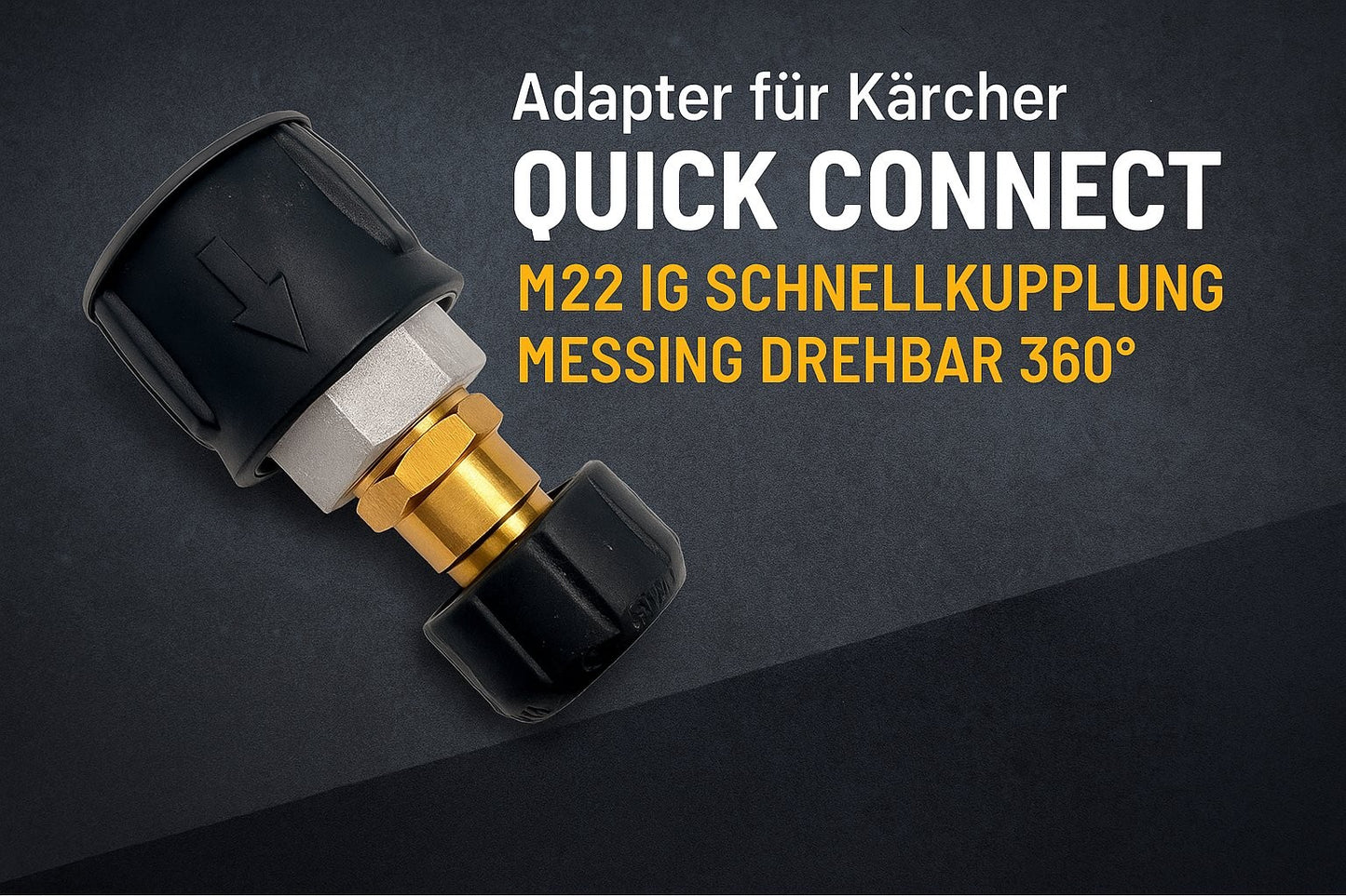 Adapter für Kärcher Quick Connect M22 IG Schnellkupplung Messing drehbar 360°3