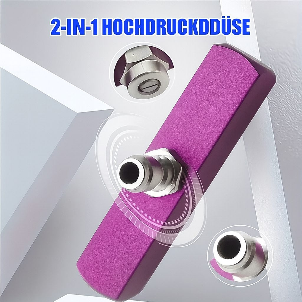 2 in 1 Doppeldüse für Hochdruckreiniger – Mehr Power, schnellere Reinigung3