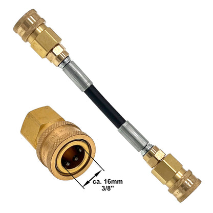 Hochdruckadapter Schnellkupplung Female 3/8" auf 3/8" Verbinder ca. 20cm lang0
