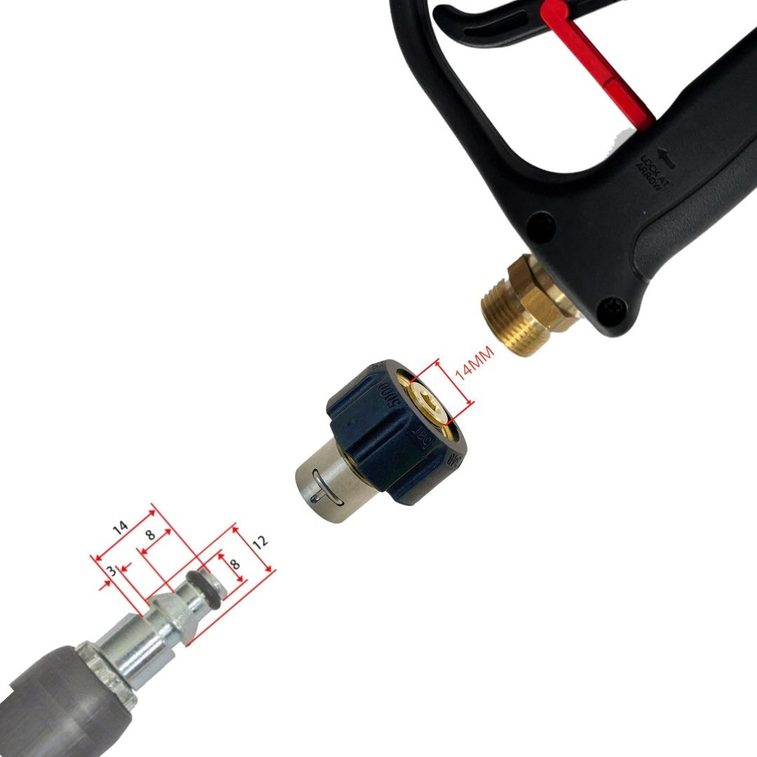 M22 Drehadapter Adapter Click für Nilfisk, STIHL Hochdruckreiniger Kupplung0