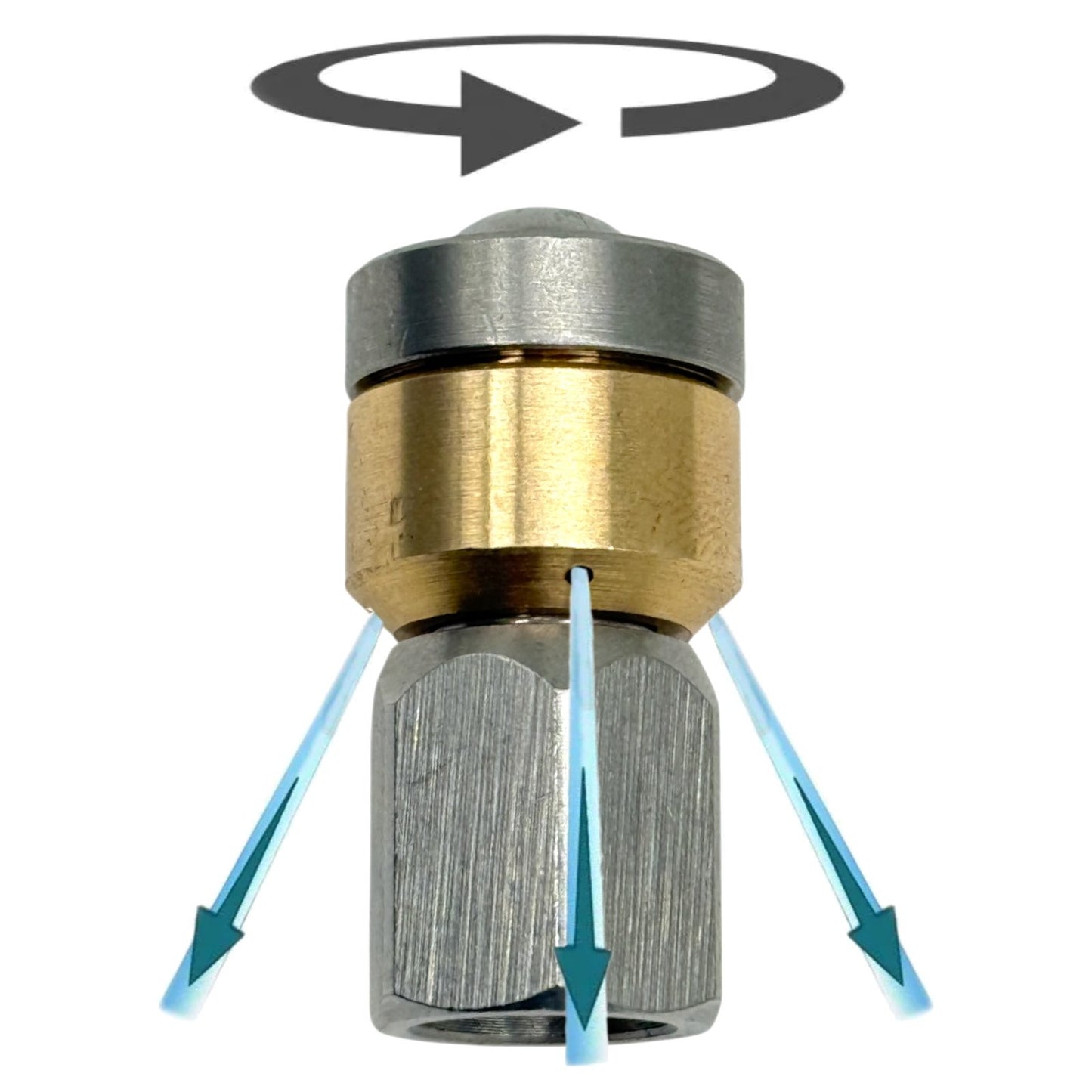 Rotierende Rohrreinigungsdüse 1/8" für Kärcher Raketen Düse Rohrreinigung   0451