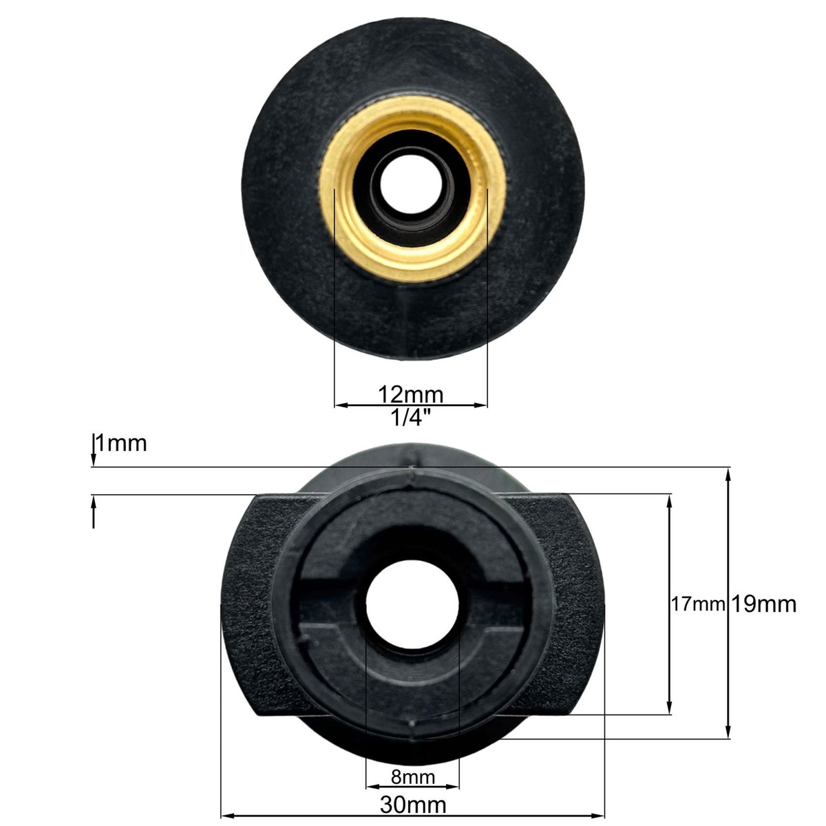 Bajonett Adapter für Kärcher K Serie K2–K7 Hochdruckreiniger TR20 Außengewinde3