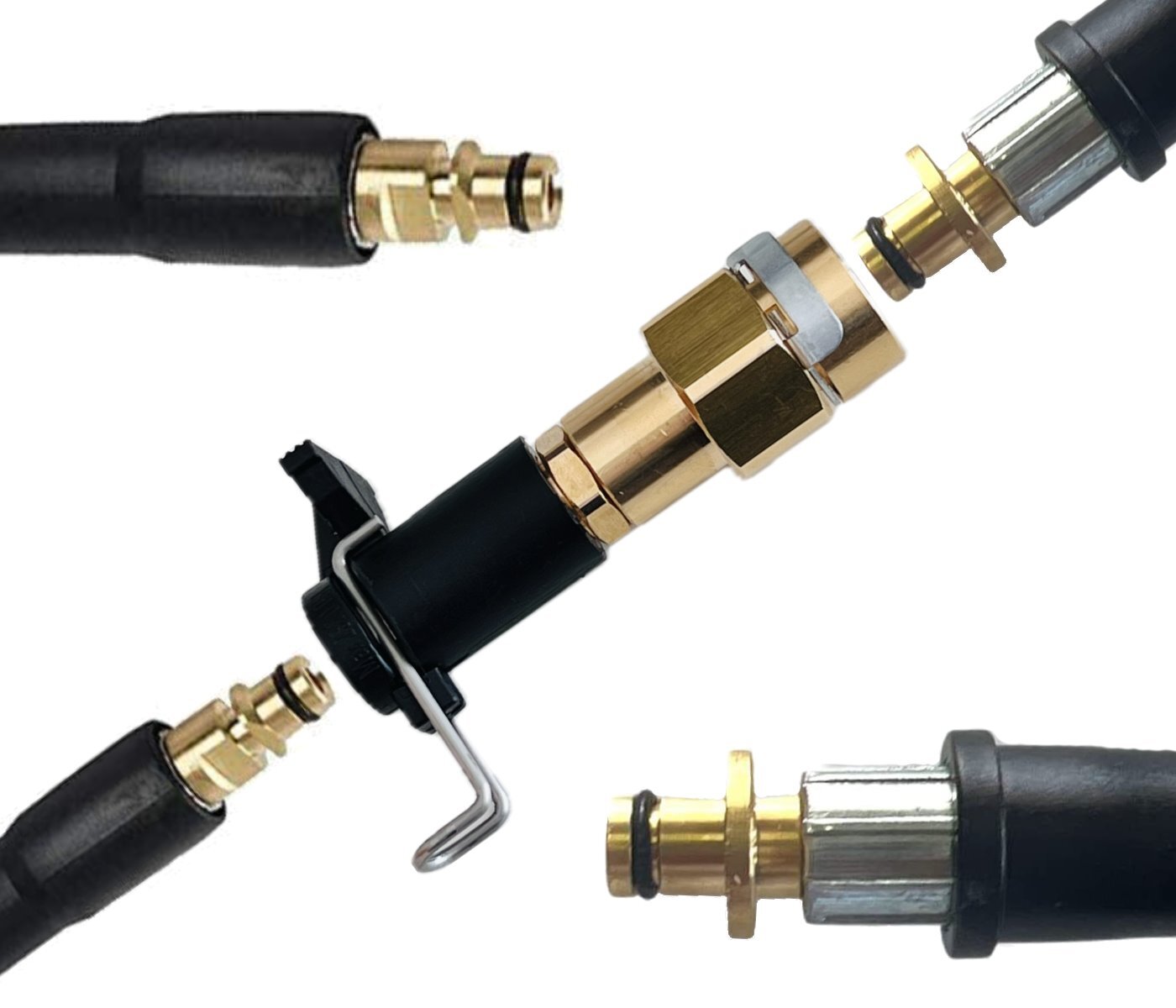 Hochdruck Schlauchadapter für Kärcher 10mm Stecknippel auf Kärcher Quick Connect0