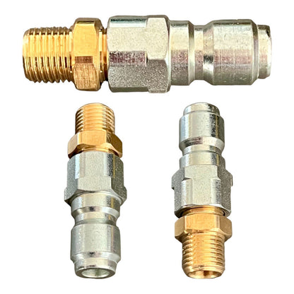 Hochdruck Schnellkupplung Stecker 3/8" mit 1/4" AG Verbinder Adapter Kupplung0