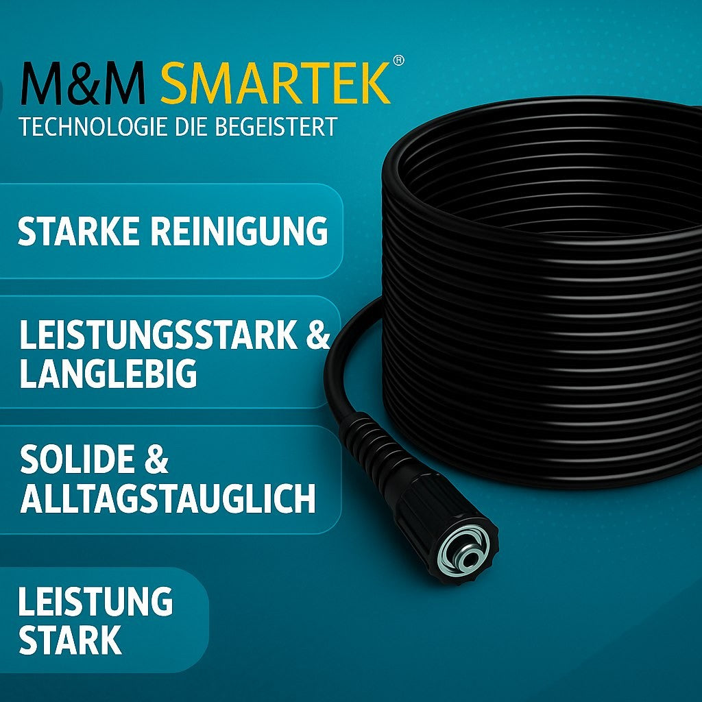 10m 7 teilig Rohrreinigungsschlauch PROFESSIONAL Set für Kärcher Kränzle HD HDS15