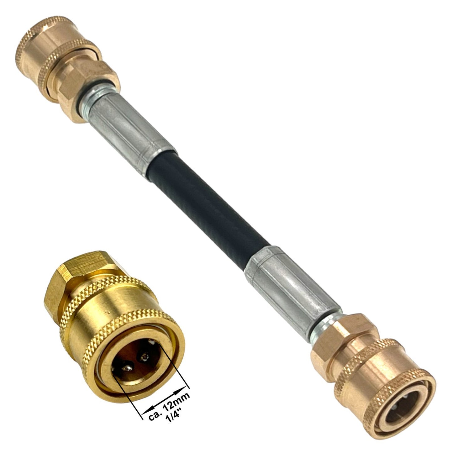 Hochdruckadapter Schnellkupplung Female 1/4" auf 1/4" Verbinder ca. 20cm lang0