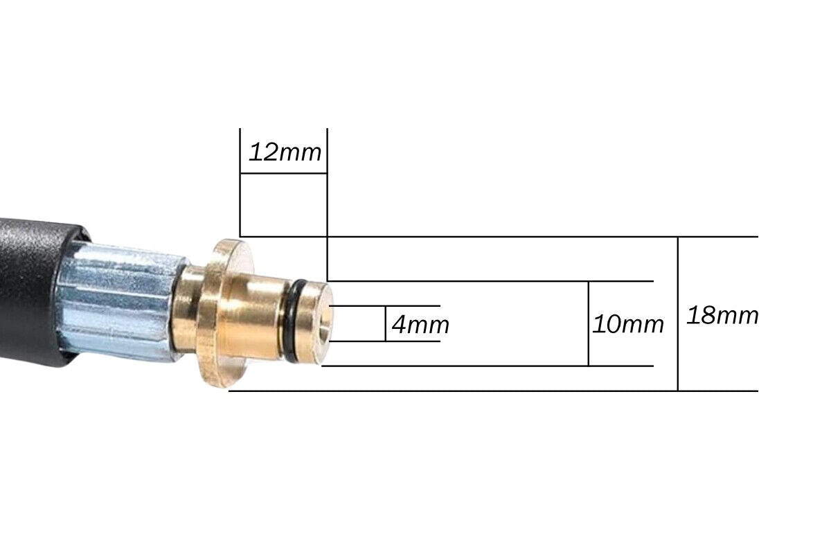 Hochdruck Schlauchadapter für Kärcher 10mm Stecknippel auf Nilfisk STIHL KEW8