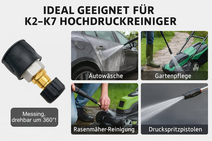 Adapter für Kärcher Quick Connect M22 IG Schnellkupplung Messing drehbar 360°13