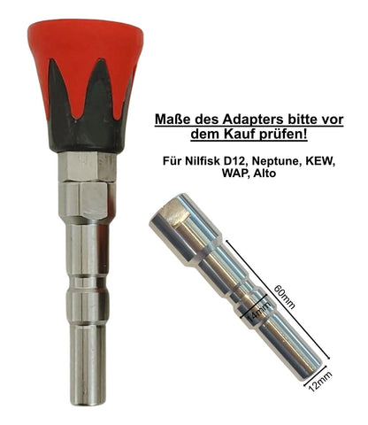 Hochdruck Düse + Schutz für Nilfisk Neptune D12 Schnellkupplung WAP Alto KEW