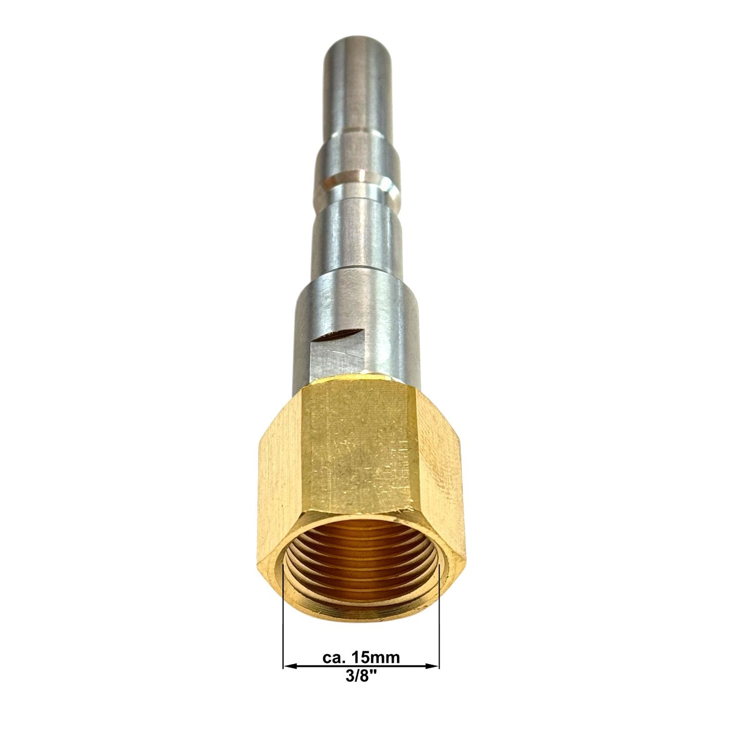 Adapter für Kränzle D12 KEW, WAP, Alto, Nilfisk Neptune 3/8" Zoll IG Edelstahl3
