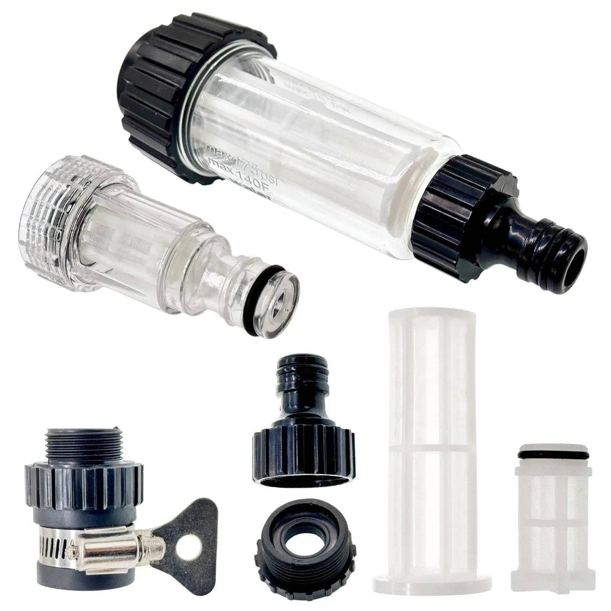 2x Wasserfilter Set 3/4 Zoll Gartenschlauch Wasserhahn Vorfilter Schnelladapter - 2x-wasserfilter-set-3-4-zoll-gartenschlauch-wasserhahn-vorfilter-schnelladapter von M&M Smartek®