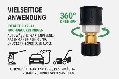 Adapter für Kärcher Quick Connect M22 IG Schnellkupplung Messing drehbar 360°15