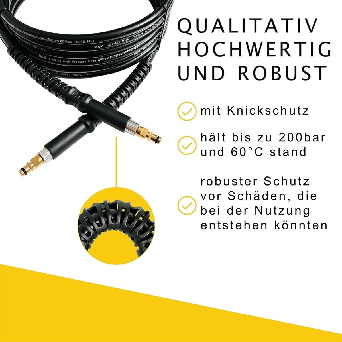 15m Hochdruckschlauch Quick Connect für Kärcher K2   K7 2.641 721.0 200 bar 60°C10