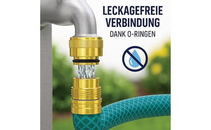 2er Set Gartenschlauch Verlängerungsadapter Spiralfeder 3/4" Schlauchverbinder3