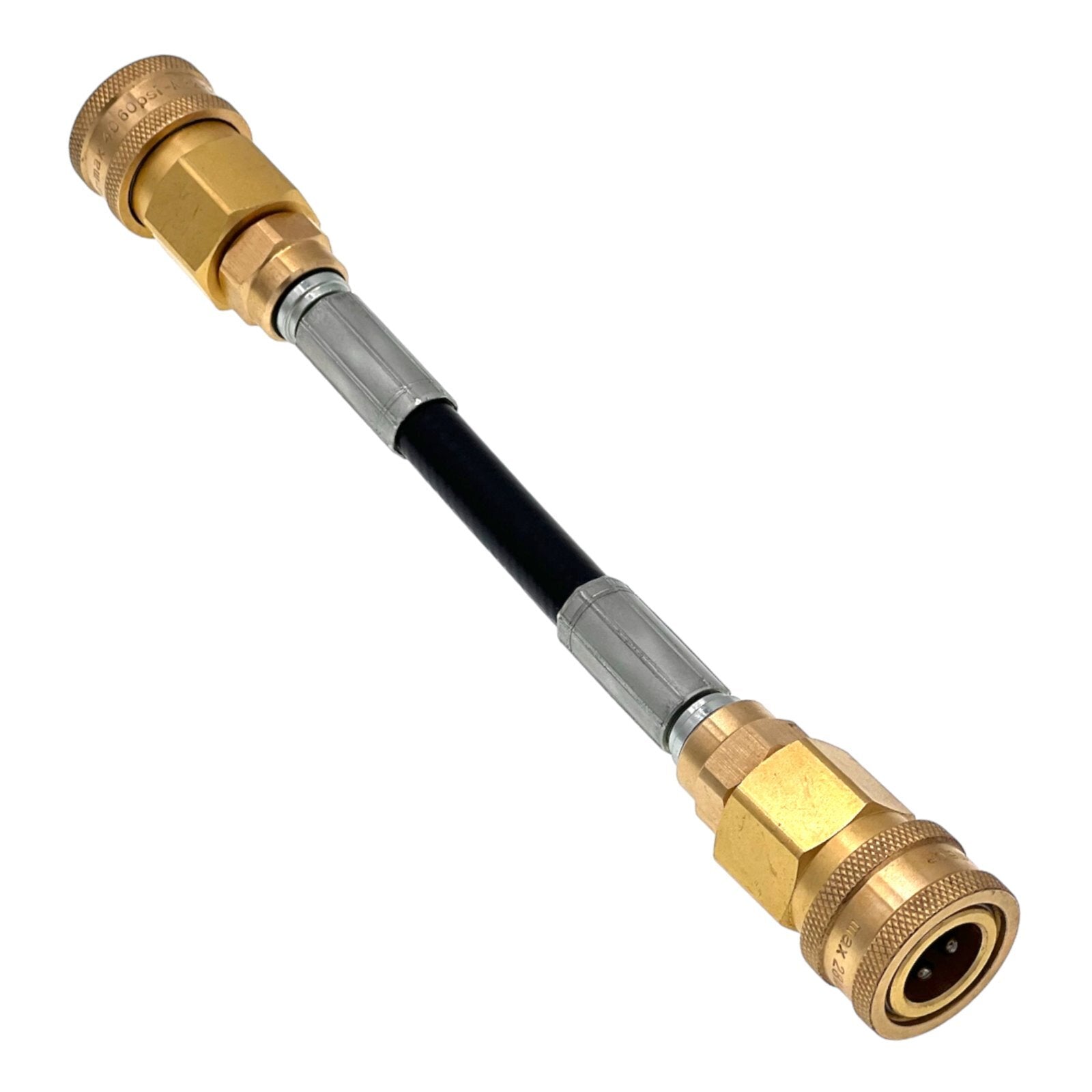 Hochdruckadapter Schnellkupplung Female 3/8" auf 3/8" Verbinder ca. 20cm lang3