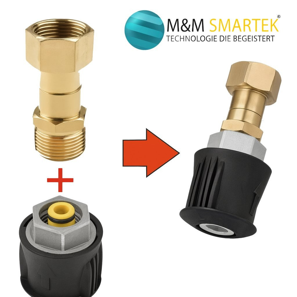 Adapter Set für Parkside Quick Connect M22 IG Schnellkupplung 360° drehbar4