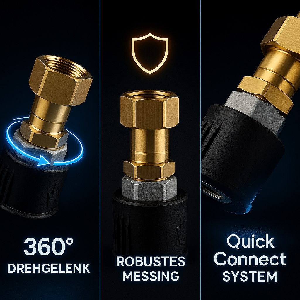 Adapter für Kärcher Quick Connect M22 IG Schnellkupplung Messing 360° drehbar18