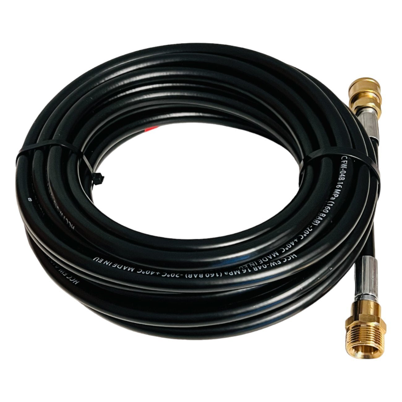 10m Rohrreinigungsschlauch M22 AG auf 1/4" Schnellkupplung & 1/" Düsen5