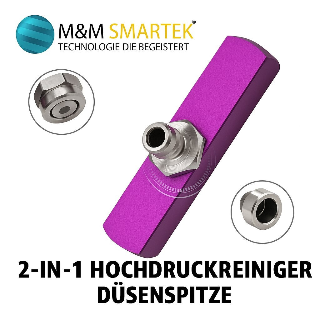 2 in 1 Doppeldüse für Hochdruckreiniger – Mehr Power, schnellere Reinigung1