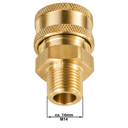 Schnellkupplung Hochdruckreiniger 3/8" mit M14 AG Verbinder Adapter Kupplung4