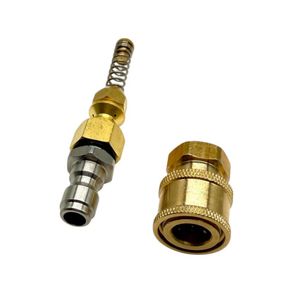 Edelstahl Kanalrohr Reinigungsdüse 2 teilig mit 1/4" Schnellkupplung Spiraldüse1
