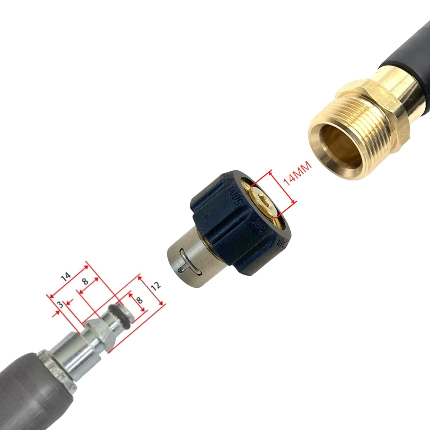 M22 Drehadapter Adapter Click für Nilfisk, STIHL Hochdruckreiniger Kupplung2