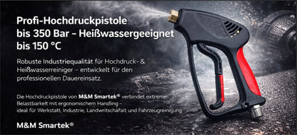 Hochdruckpistole 350 Bar M22 AG auf 1/4" IG Heißwasser bis 150°C Profi7