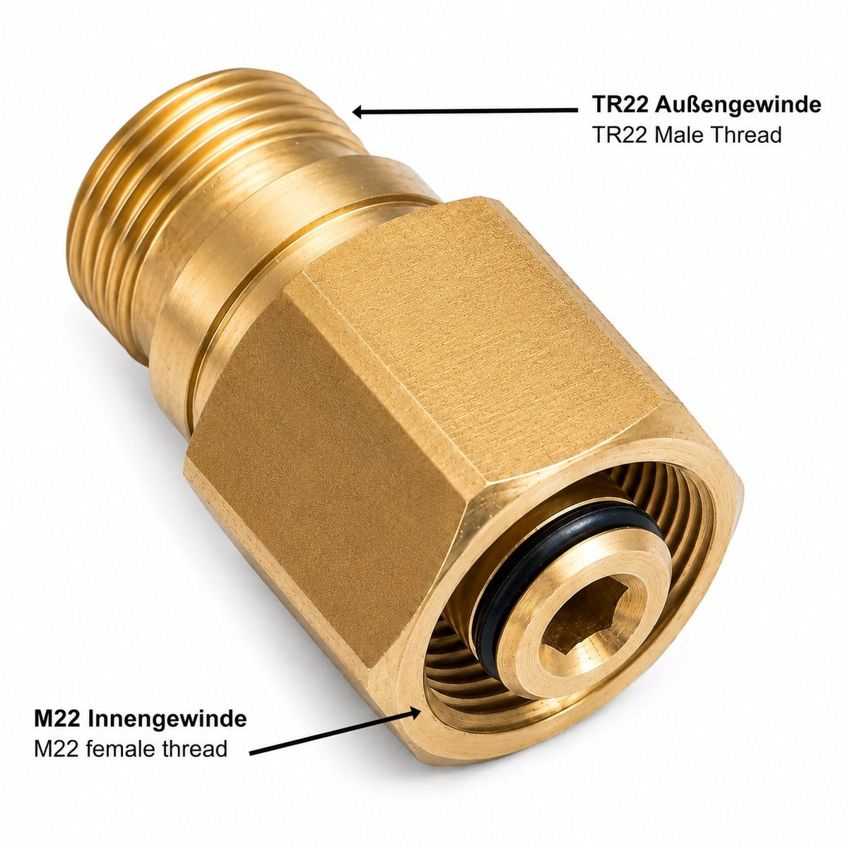 Adapter für Kärcher M22 x1,5 IG auf TR22 AG Schlauch Verbinder Hochdruck Zubehör1