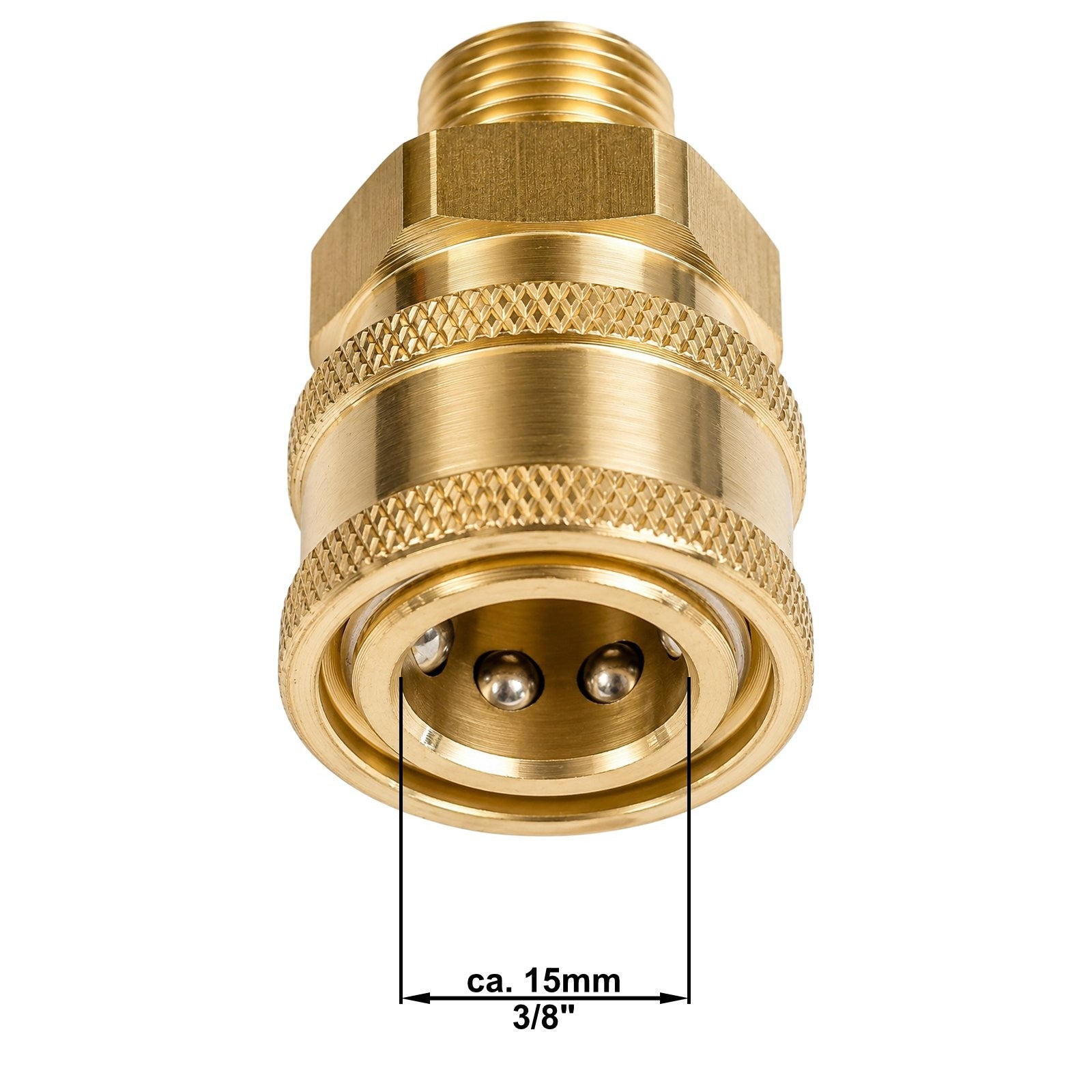 Schnellkupplung Hochdruckreiniger 3/8" mit M14 AG Verbinder Adapter Kupplung3