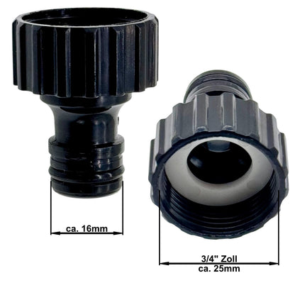 Gartenschlauch Verlängerung Set 1/2" 3/4" Hahnanschluss Kupplungen Y Splitter5