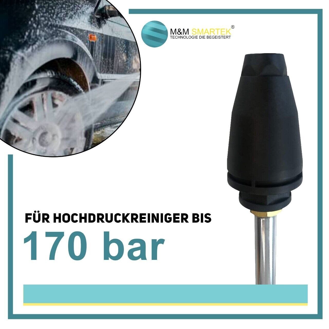 Dreckfräse rotierend für Kärcher Hochdruckreiniger mit TR22 AG Rotordüse Fräse4