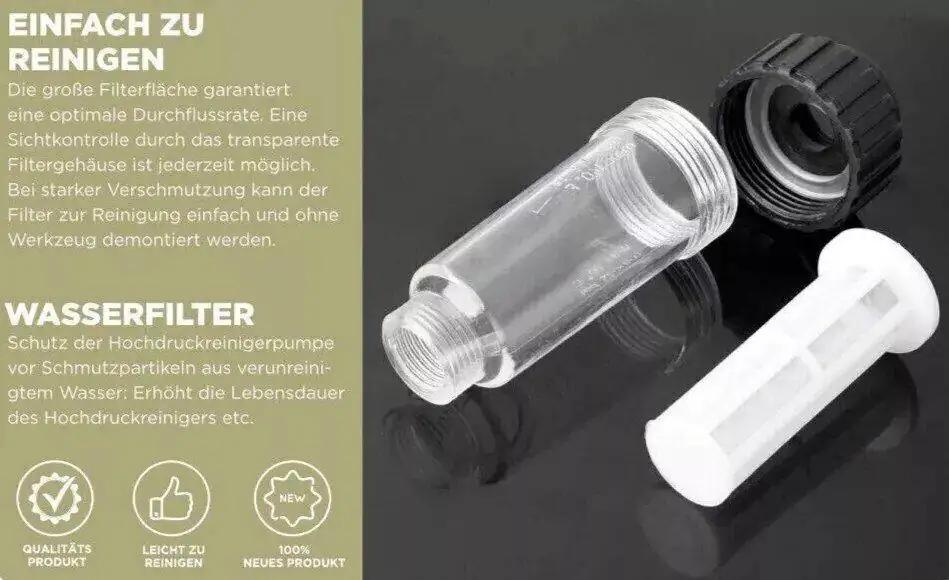 Wasserfilter Set 3/4 Zoll Gartenschlauch Wasserhahn Vorfilter Schnelladapter - wasserfilter-set-3-4-zoll-gartenschlauch-wasserhahn-vorfilter-schnelladapter von M&M Smartek®