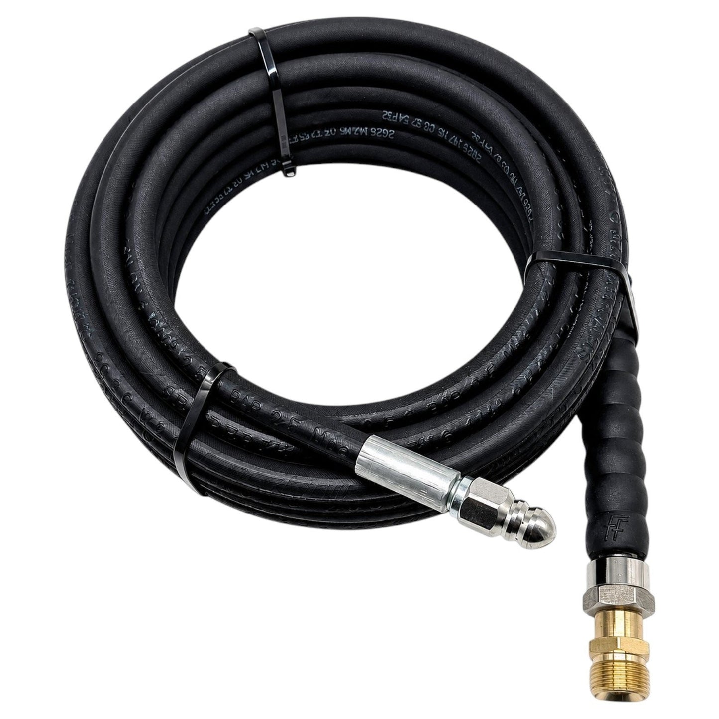 Rohrreinigungsschlauch 10m 220bar 1/4" AG drehbar + M22x1,5 Adapter + 3 Düsen2