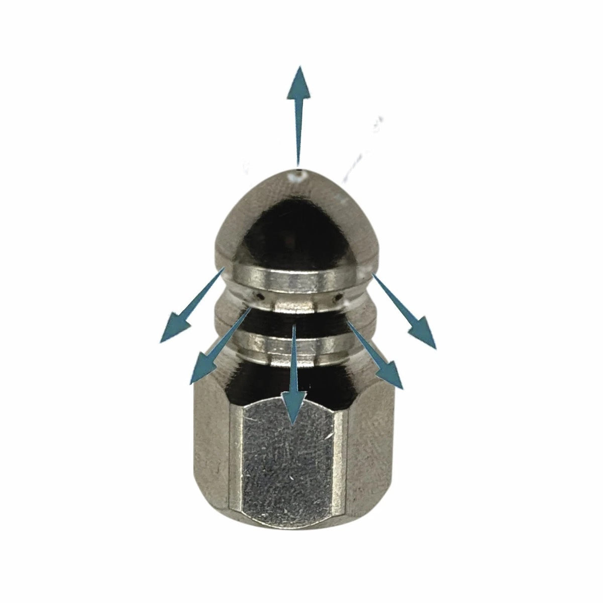 5x Kanalspüldüse 1/8" Hochdruckreiniger 4000 PSI – rotierend, starr, Edelstahl11