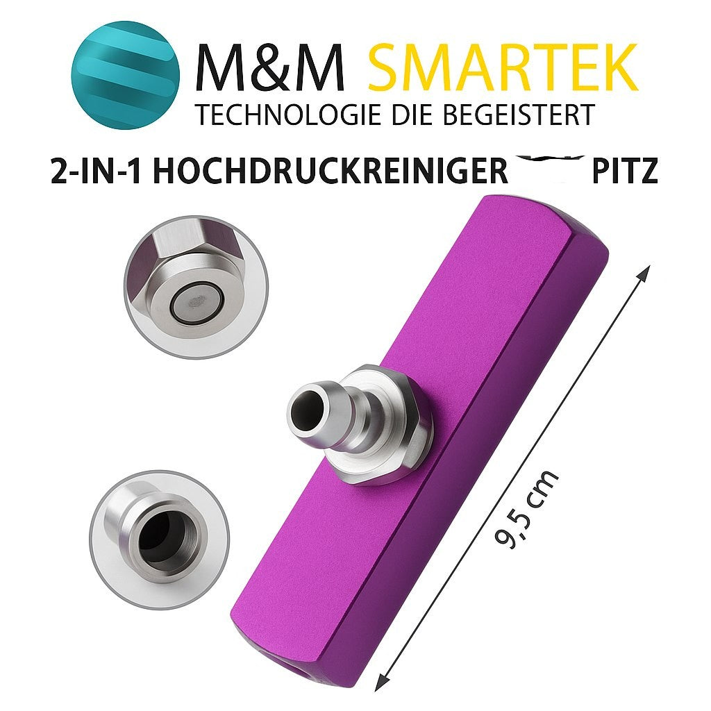 2 in 1 Doppeldüse für Hochdruckreiniger – Mehr Power, schnellere Reinigung5