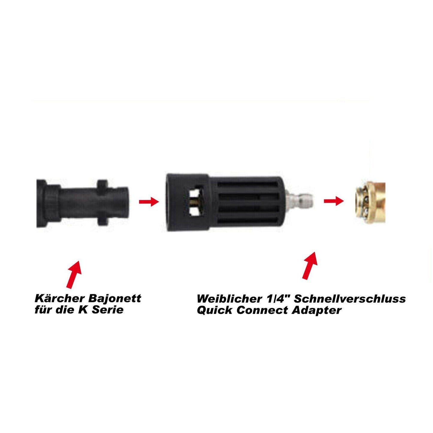 Bajonett Adapter für Kärcher K2 K7 IG auf 1/4" Schnellkupplung Stecknippel7