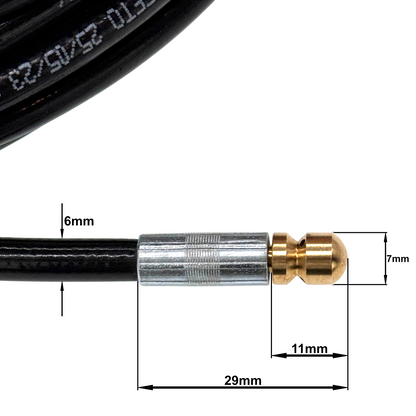 10m Rohrreinigungsschlauch für Kärcher Kränzle Hochdruckreiniger 250bar 60°C DN44