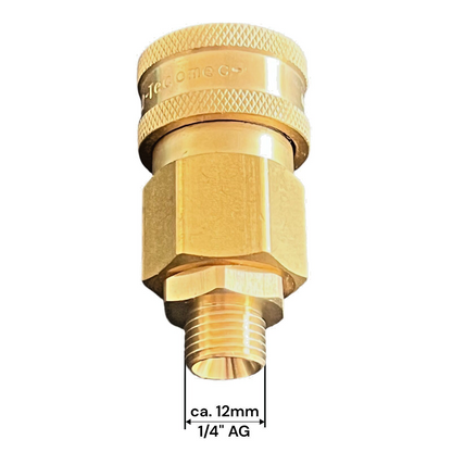 Hochdruckreiniger Schnellkupplung 3/8" mit 1/4" AG Verbinder Adapter Kupplung3