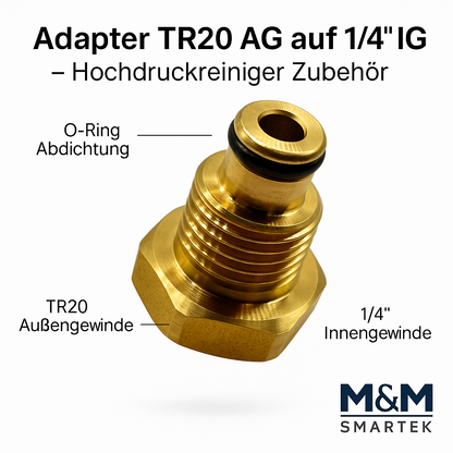 Adapter für Kärcher wie K Lock TR20 AG auf 1/4" IG zu Easy!Lock System2