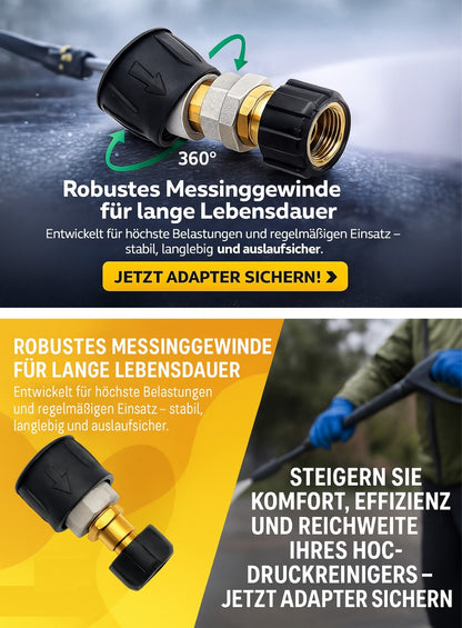 Adapter für Kärcher Quick Connect M22 IG Schnellkupplung Messing drehbar 360°11