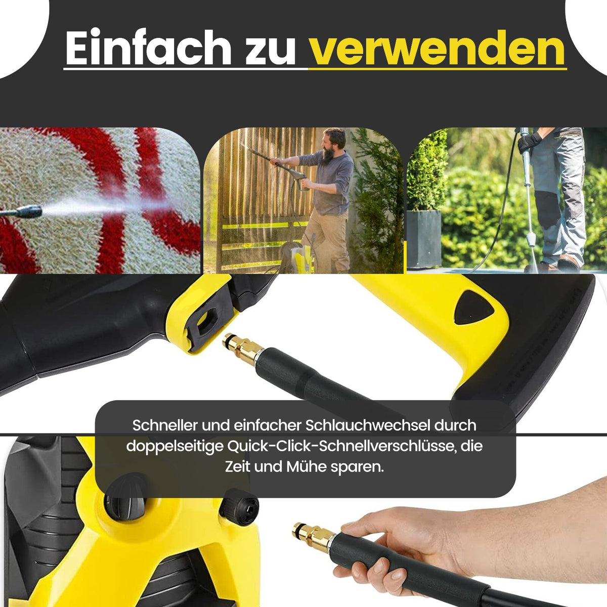 15m Hochdruckschlauch Quick Connect für Kärcher K2   K7 2.641 721.0 200 bar 60°C4