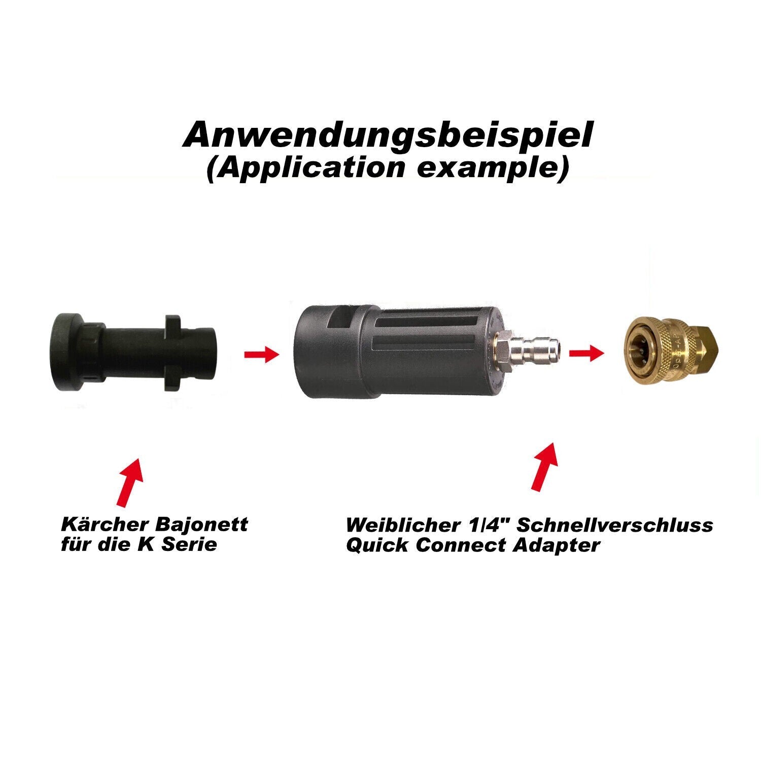 Bajonett Adapter für Kärcher K2 K7 IG auf 1/4" Schnellkupplung Stecknippel8