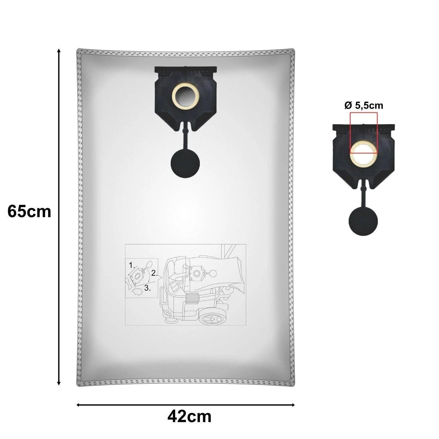 1 Filter & 5 Staubsaugerbeutel geeignet für Kärcher wie 2.889-154.0 NT 30/1 30L - 1-filter-5-staubsaugerbeutel-geeignet-fur-karcher-wie-2-889-154-0-nt-30-1-30l von M&M Smartek®