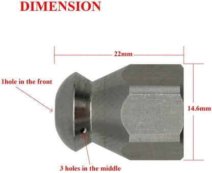 Raketen Düsen Edelstahl Rohrreinigungsdüse 1/4'' Jet für Hochdruckreiniger3