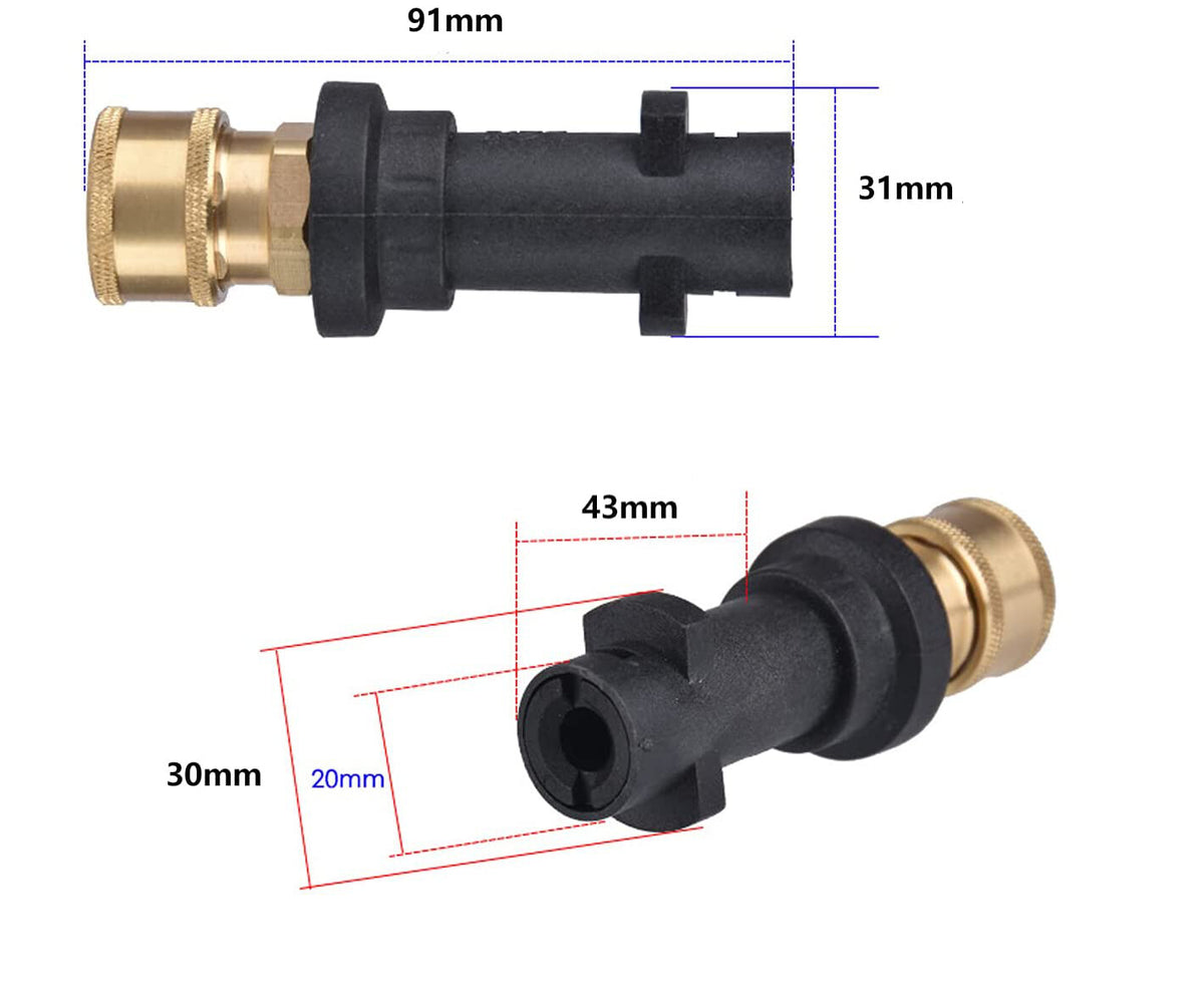Bajonettadapter für Karcher K2   K7 1/4" Messing Schnellkupplungsanschluss2