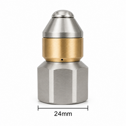 Rotierende für Kärcher WAP Kränzle Nilfisk Rohrreinigungsdüse 3/8" IG Spitze2