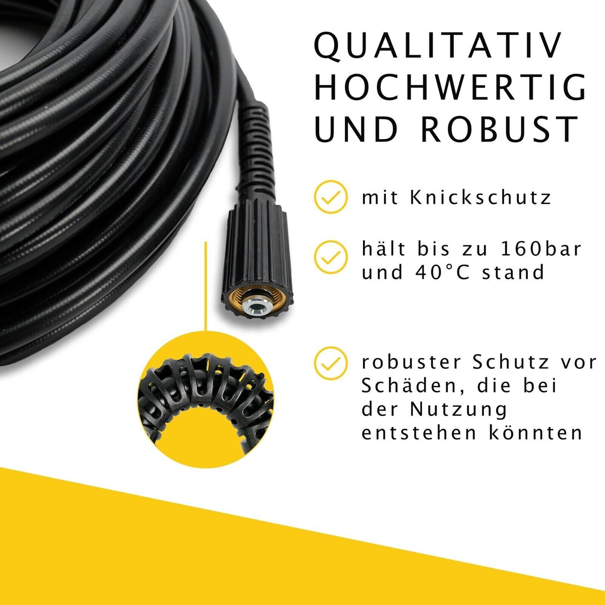 30m Hochdruckschlauch für Lavor HD Reiniger mit M22 x1,5 IG und Quick Connect2